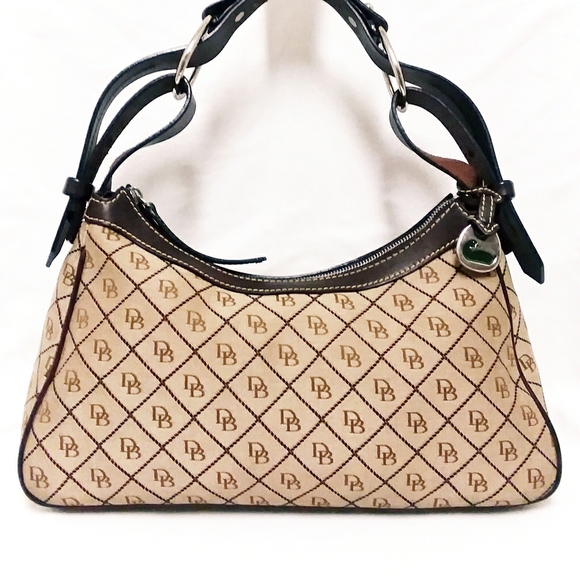 Dooney & Bourke Handbags - Dooney & Bourke Tan Canvas Hobo Handbag